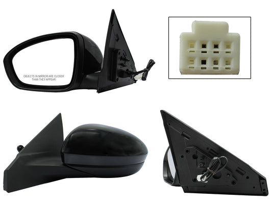 ESPEJO IZQ ELECT NEGRO P/PINTAR (3PINES)