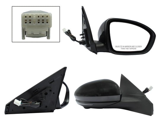 ESPEJO DER ELECT NEGRO P/PINTAR C/LUZ DIRECCIONAL C/CAMARA C/DESEMPAÑANTE (10PINES)