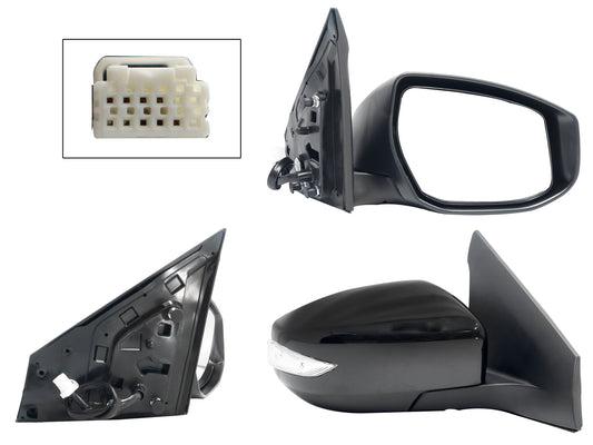 ESPEJO DER ELECT NEGRO P/PINTAR C/LUZ DIRECCIONAL C/DESEMPAÑANTE (7PINES)