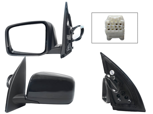 ESPEJO IZQ ELECT NEGRO P/PINTAR C/DESEMPAÑANTE (5PINES)