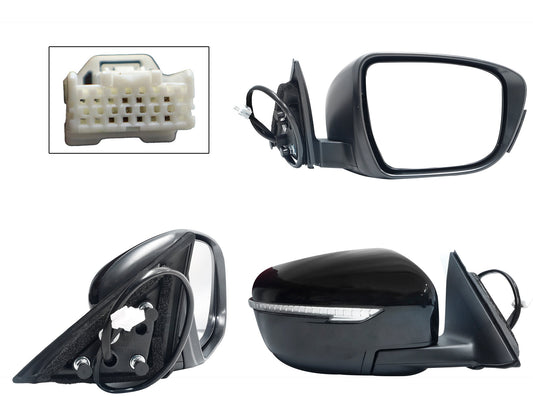 ESPEJO DER ELECT NEGRO P/PINTAR C/LUZ DIRECCIONAL C/DESEMPAÑANTE (7PINES)