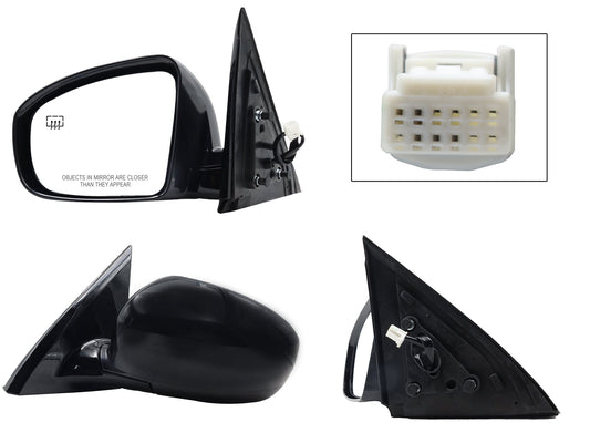 ESPEJO IZQ ELECT NEGRO P/PINTAR C/DESEMPAÑANTE (5PINES)