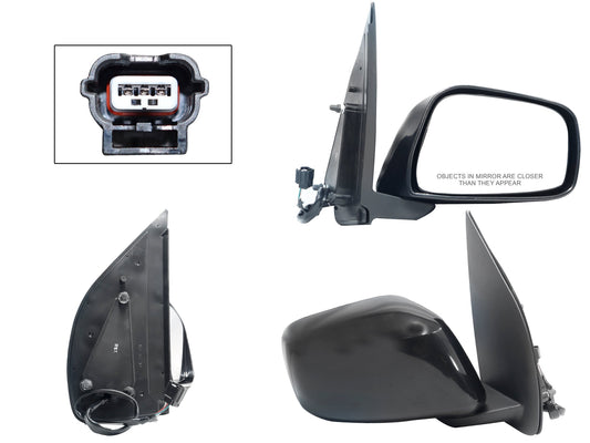 ESPEJO DER ELECT NEGRO P/PINTAR (3PINES) (PATHFINDER 05-12/X-TERRA 05-08)