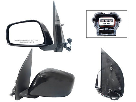 ESPEJO IZQ ELECT NEGRO P/PINTAR (3PINES) (PATHFINDER 05-12/X-TERRA 05-08)