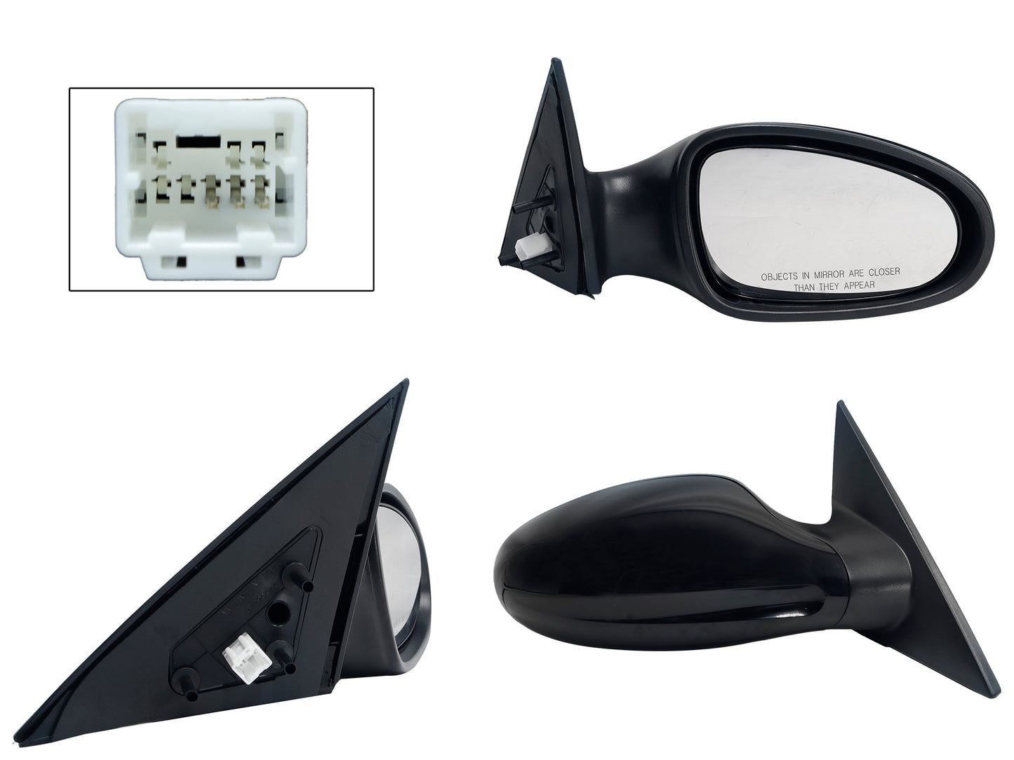 ESPEJO DER ELECT NEGRO P/PINTAR (3PINES)