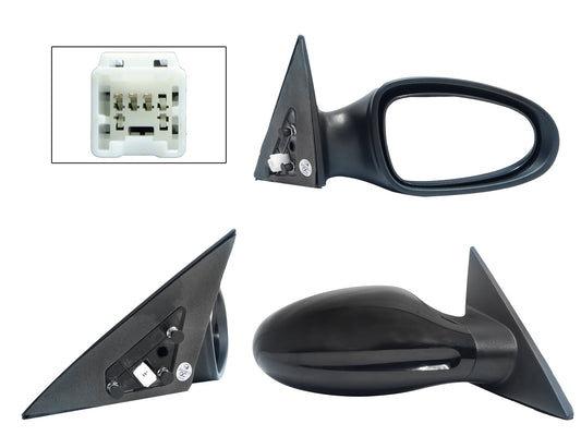 ESPEJO DER ELECT NEGRO P/PINTAR (3PINES)