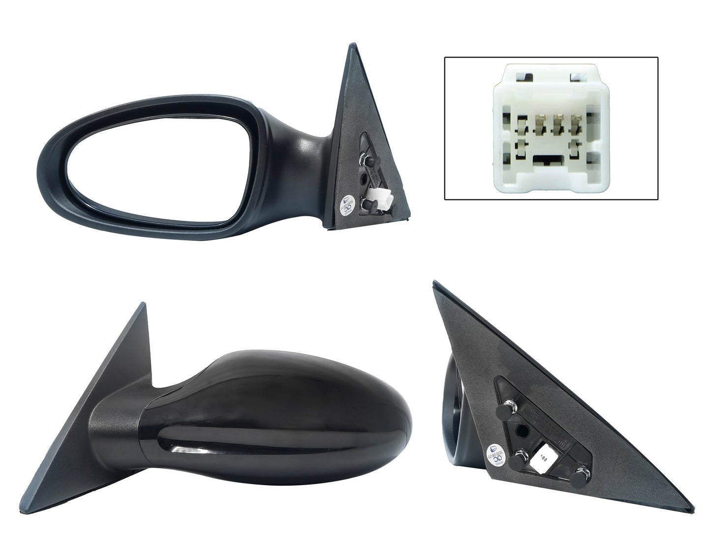 ESPEJO IZQ ELECT NEGRO P/PINTAR (3PINES)