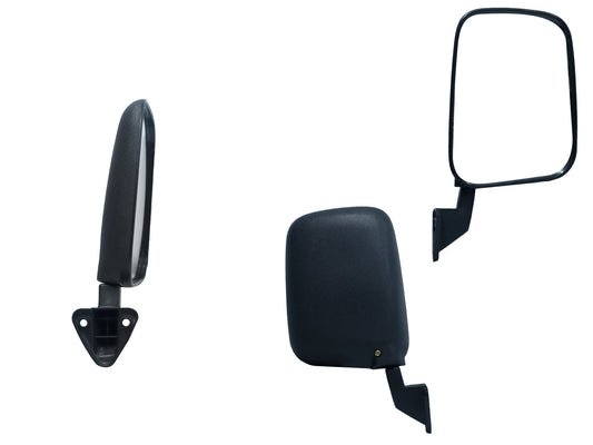 ESPEJO DER MANUAL NEGRO POROSO