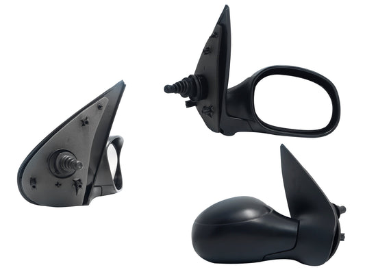 ESPEJO DER MANUAL NEGRO POROSO C/CONTROL 3PTAS