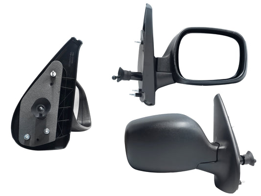 ESPEJO DER MANUAL NEGRO POROSO C/CONTROL
