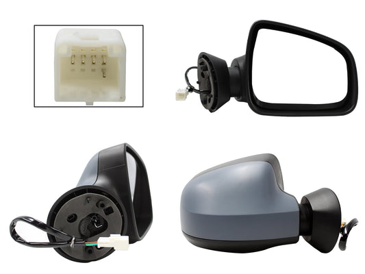 ESPEJO DER ELECT GRIS P/PINTAR C/DESEMPAÑANTE (5PINES) (SANDERO-STEPWAY 10-15)
