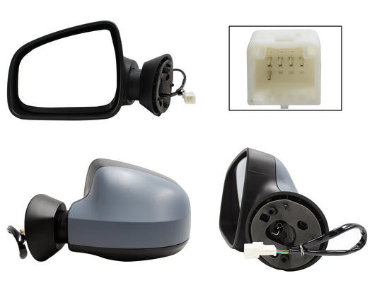 ESPEJO IZQ ELECT GRIS P/PINTAR C/DESEMPAÑANTE (5PINES) (SANDERO-STEPWAY 10-15)