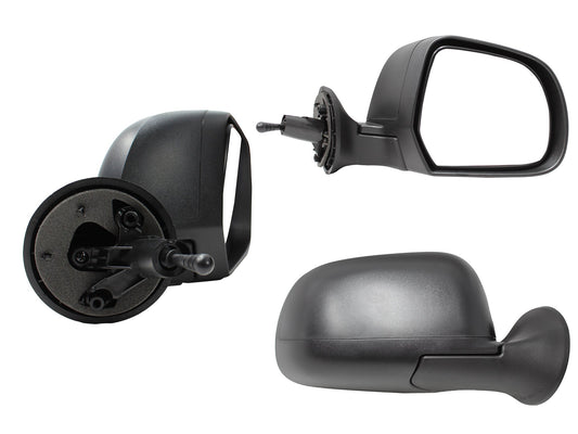 ESPEJO DER MANUAL NEGRO POROSO C/CONTROL (OROCH 18-22)