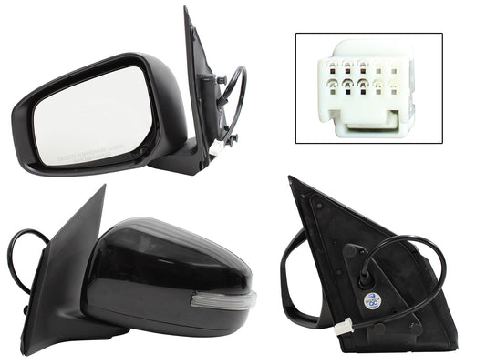 ESPEJO IZQ ELECT NEGRO P/PINTAR C/LUZ DIRECCIONAL (5PINES) (MIRAGE 5PTAS 15-19)