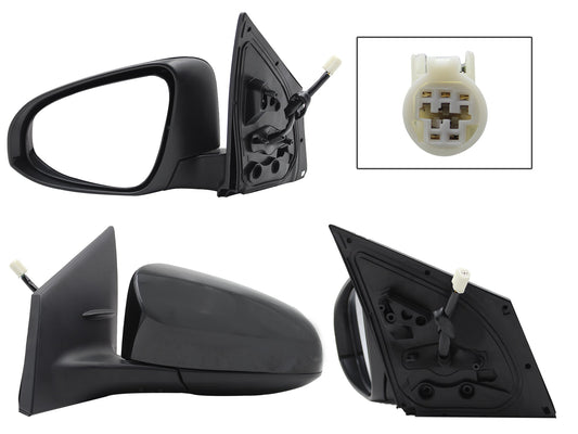 ESPEJO IZQ ELECT NEGRO P/PINTAR C/DESEMPAÑANTE (5PINES)