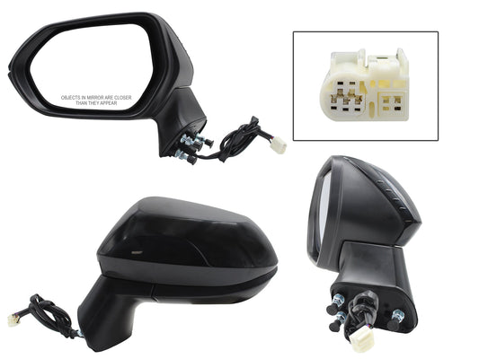ESPEJO IZQ ELECT NEGRO P/PINTAR C/DESEMPAÑANTE (5PINES)
