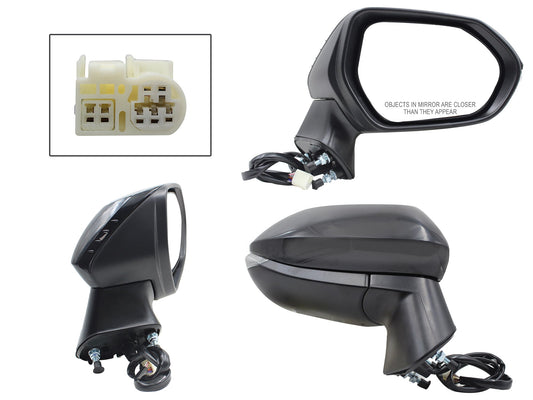 ESPEJO DER ELECT NEGRO P/PINTAR C/LUZ DIRECCIONAL C/DESEMPAÑANTE (6PINES)