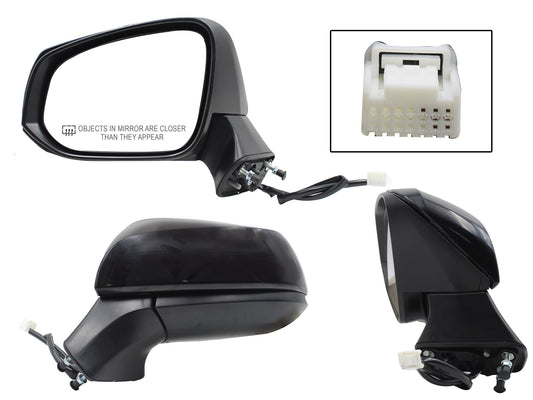 ESPEJO IZQ ELECT NEGRO P/PINTAR C/DESEMPAÑANTE (5PINES)