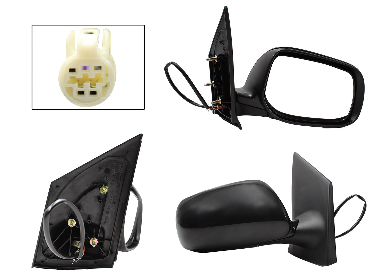 ESPEJO DER ELECT NEGRO P/PINTAR (3PINES) 4PTAS