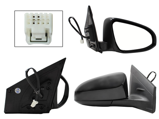 ESPEJO DER ELECT NEGRO P/PINTAR C/DESEMPAÑANTE (3PINES) (SEDAN/H-BACK)
