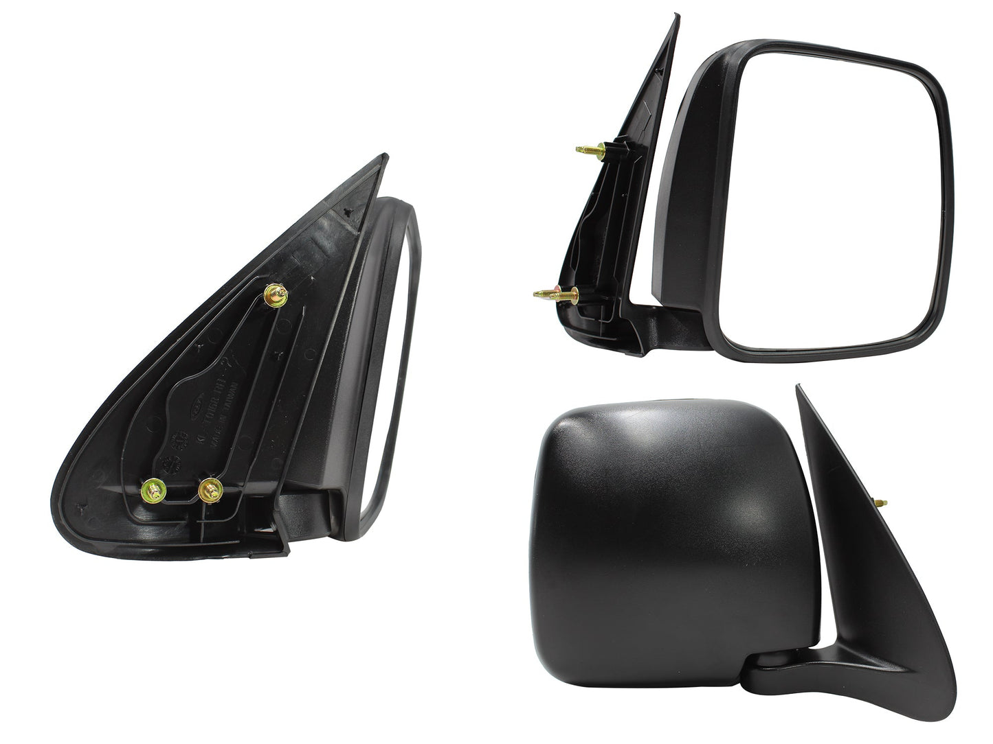 ESPEJO DER MANUAL NEGRO POROSO (BASE INT PLASTICO)