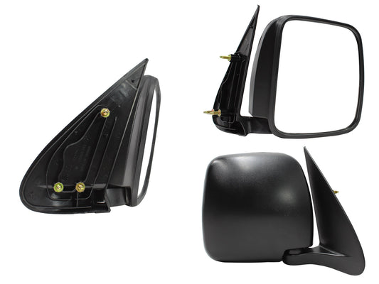 ESPEJO DER MANUAL NEGRO POROSO (BASE INT PLASTICO)