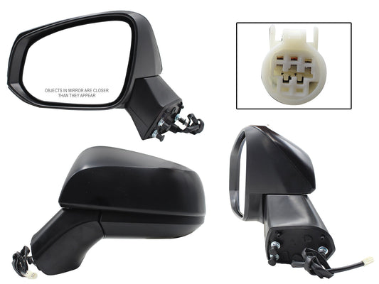 ESPEJO IZQ ELECT NEGRO POROSO (3PINES)