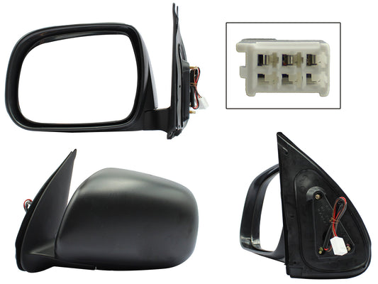 ESPEJO IZQ ELECT NEGRO POROSO (3PINES)