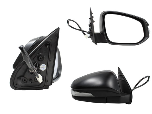 ESPEJO DER ELECT NEGRO C/LUZ DIRECCIONAL (5PINES) (LUJO)