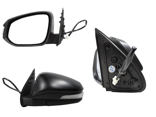 ESPEJO IZQ ELECT NEGRO C/LUZ DIRECCIONAL (5PINES) (LUJO)