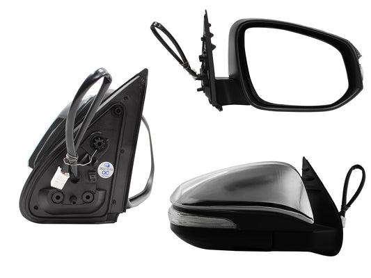 ESPEJO DER ELECT CROMO C/LUZ DIRECCIONAL (5PINES) (LUJO)