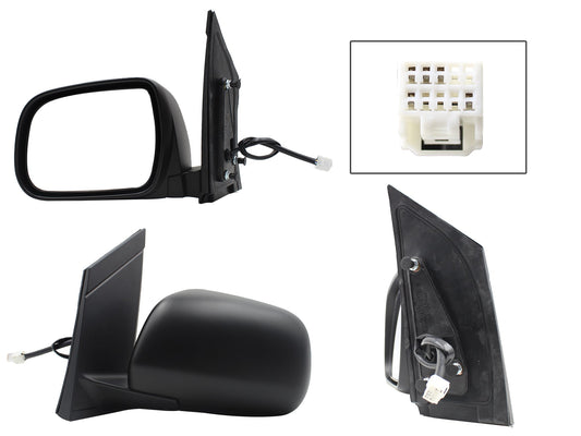 ESPEJO IZQ ELECT NEGRO P/PINTAR C/DESEMPAÑANTE (5PINES)