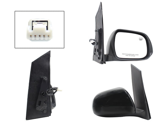 ESPEJO DER ELECT NEGRO P/PINTAR C/DESEMPAÑANTE (5PINES)