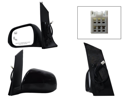 ESPEJO IZQ ELECT NEGRO P/PINTAR C/DESEMPAÑANTE C/DETECTOR PUNTO CIEGO (6PINES)