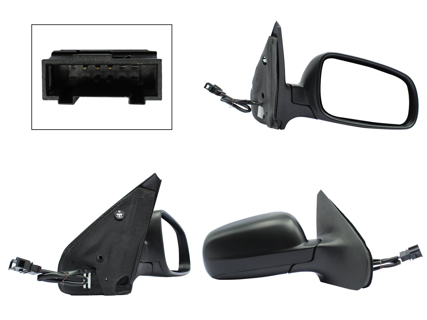 ESPEJO DER ELECT NEGRO P/PINTAR (5PINES)