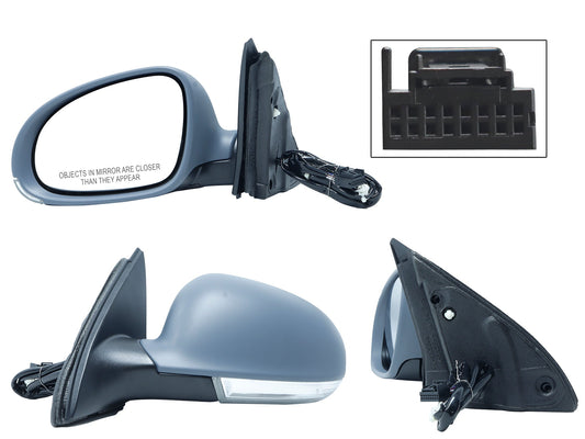 ESPEJO IZQ ELECT GRIS P/PINTAR C/LUZ DIRECCIONAL C/DESEMPAÑANTE (6PINES)