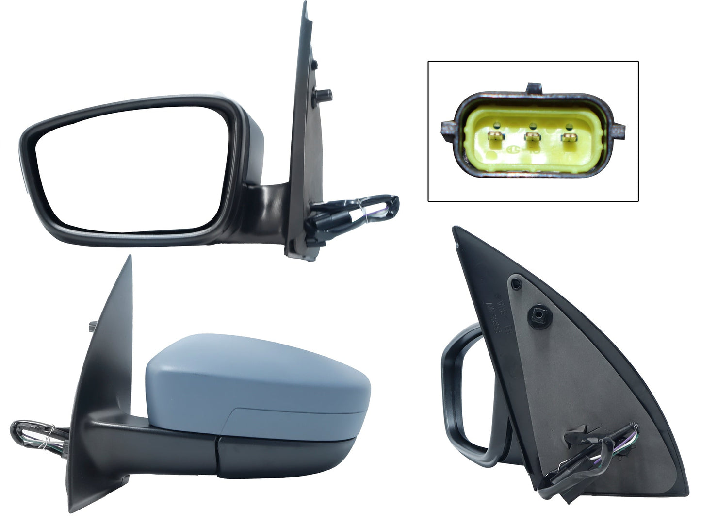 ESPEJO IZQ ELECT GRIS P/PINTAR (3PINES)