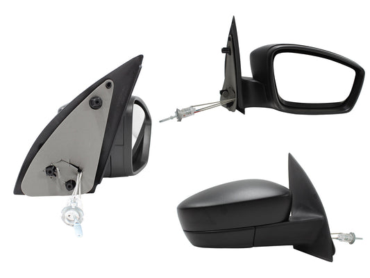 ESPEJO DER MANUAL NEGRO POROSO C/CONTROL