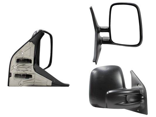 ESPEJO DER MANUAL NEGRO POROSO (BASE INT METALICA)