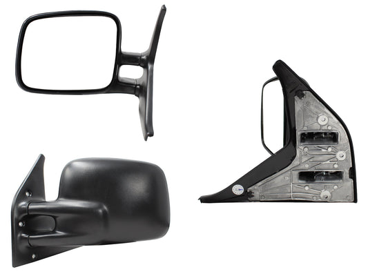 ESPEJO IZQ MANUAL NEGRO POROSO (BASE INT METALICA)