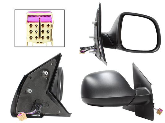 ESPEJO DER ELECT NEGRO POROSO C/DESEMPAÑANTE (5PINES)