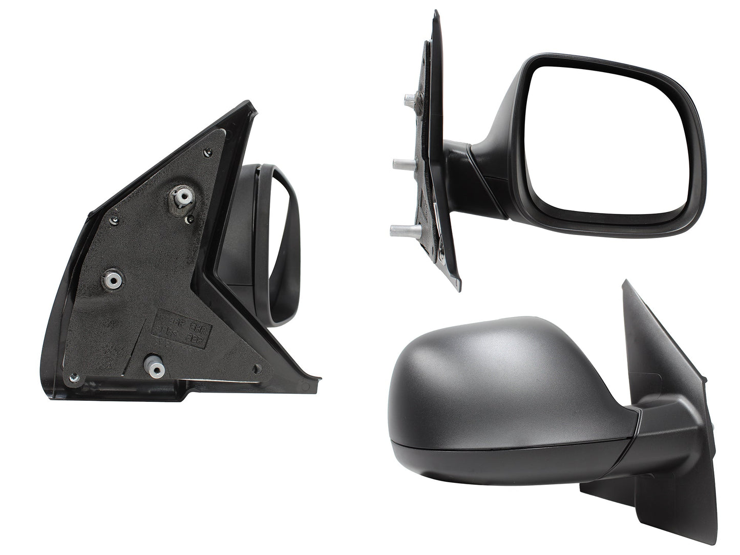 ESPEJO DER MANUAL NEGRO POROSO