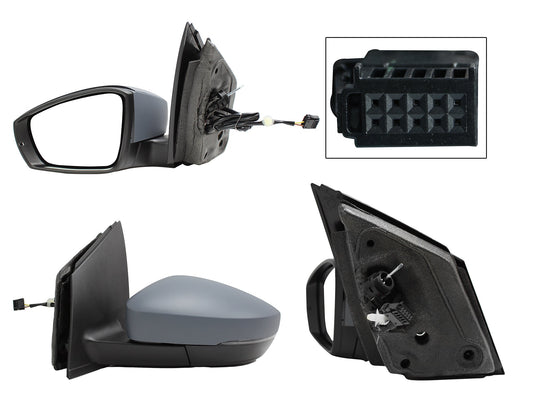 ESPEJO IZQ MANUAL GRIS P/PINTAR C/CONTROL C/LUZ DIRECCIONAL (2PINES)