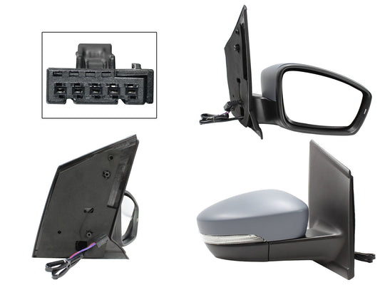 ESPEJO DER ELECT GRIS P/PINTAR C/LUZ DIRECCIONAL (5PINES)