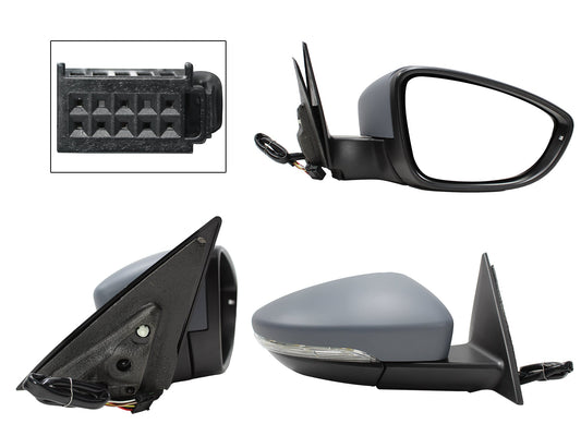 ESPEJO DER ELECT GRIS P/PINTAR C/LUZ DIRECCIONAL C/DESEMPAÑANTE (6PINES)