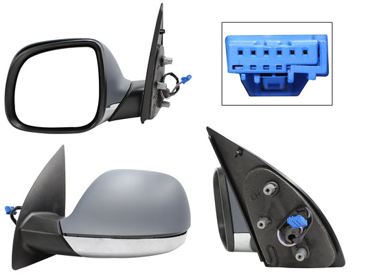 ESPEJO IZQ ELECT GRIS C/CROMO P/PINTAR C/DESEMPAÑANTE (5PINES)