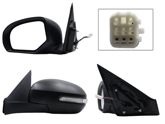 ESPEJO IZQ ELECT NEGRO P/PINTAR C/LUZ DIRECCIONAL (5PINES)