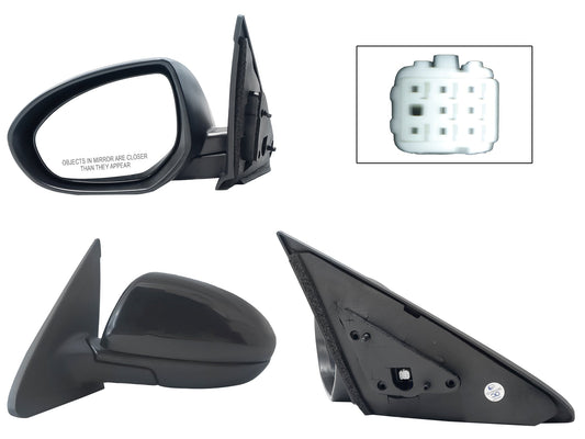 ESPEJO IZQ ELECT NEGRO P/PINTAR (5PINES) (SEDAN/B-BACK)