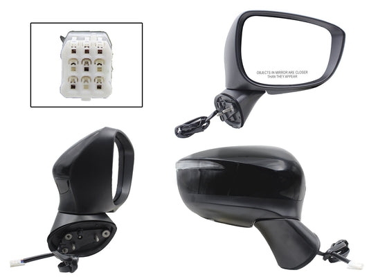 ESPEJO DER ELECT NEGRO P/PINTAR C/LUZ DIRECCIONAL C/DESEMPAÑANTE (6PINES)