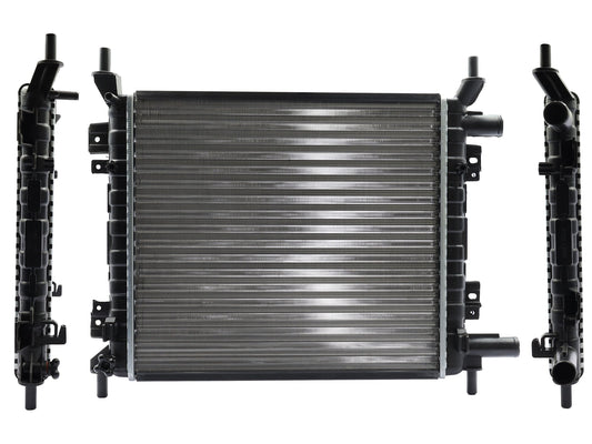 RADIADOR AGUA C/S AIRE STD 400*360*16MM C/TUBO RETORNO (ROCAM) T/MECANICO